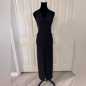 Fredericks of Hollywood Women Slip Dress Sz M Black Maxi Whimsigoth Sexy USA